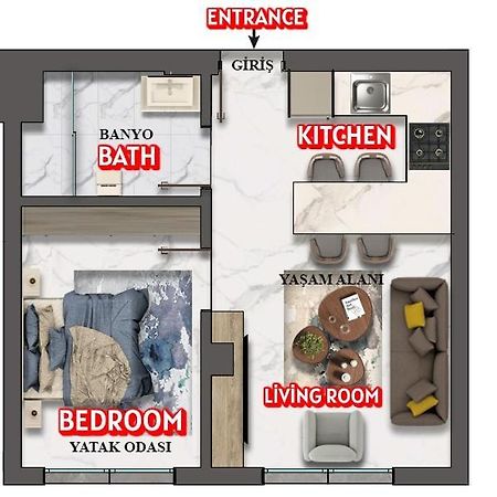 Goelhisar Mavi Konak Apart Otel Luaran gambar